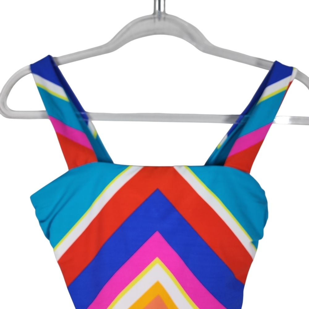 TRINA TURK ONE PIECE CHEVRON SWIM SUIT - Picture 5 of 10